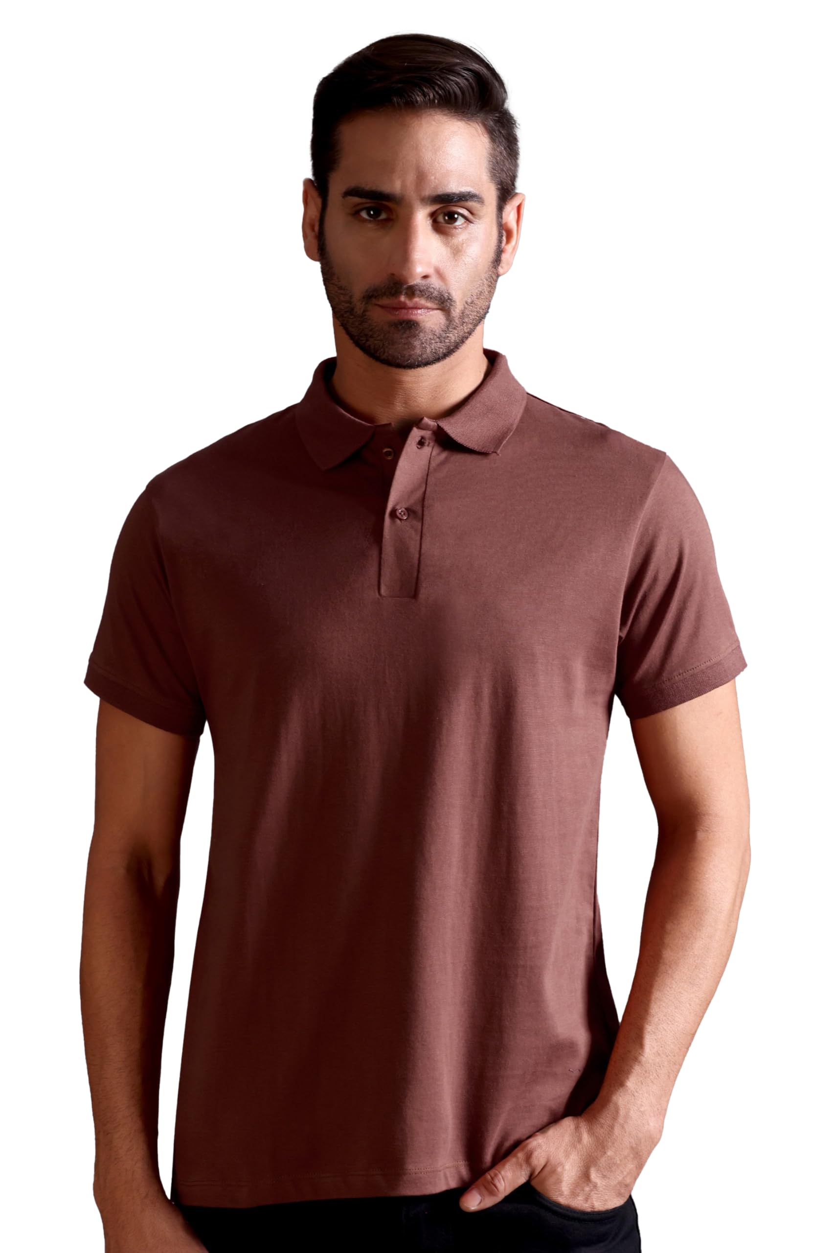 Buy String Scape Men's 100% Pure Supima Cotton Polo T-Shirt (Deep